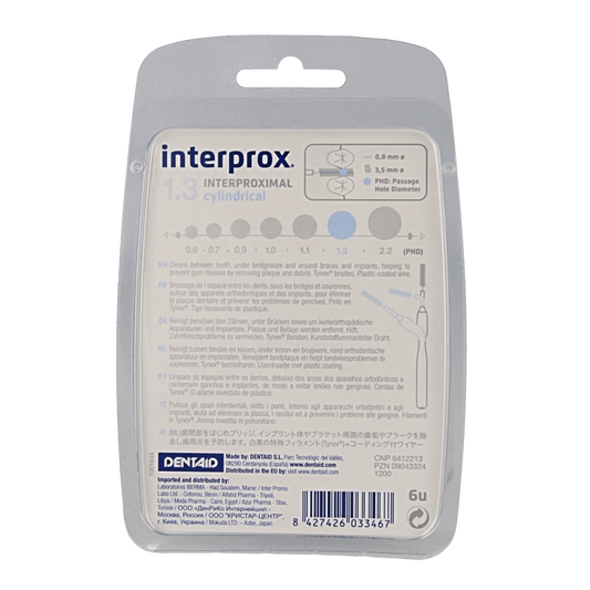Interprox Premium cylindrical 1.3 licht blauw 3.5mm  6 Stuks