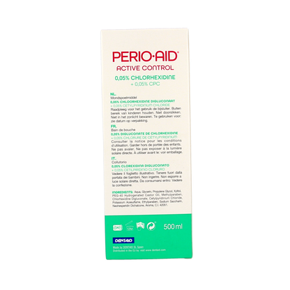 Perio Aid Active Control mondspoelmiddel 0.05% CHX 500 Milliliter