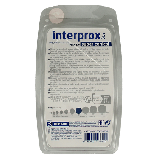 Interprox Plus ragers super conical donker blauw 4 Stuks