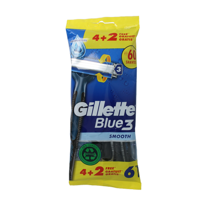 Gillette Blue 3 wegwerpmesjes 6 Stuks