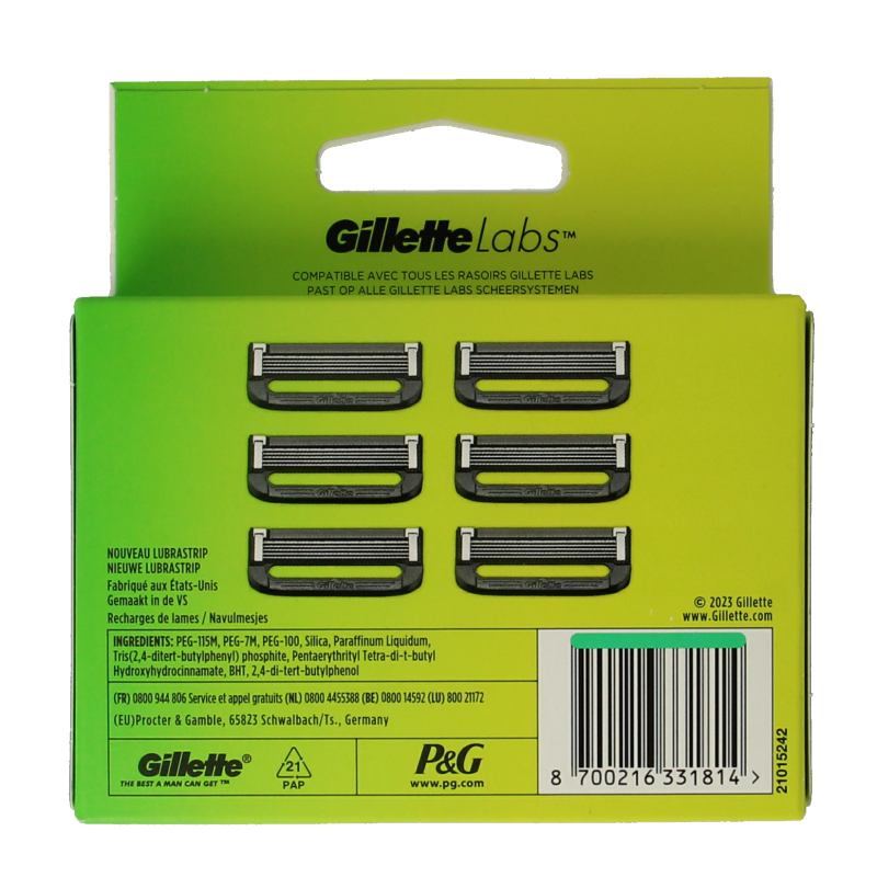 Gillette Labs lubrastrip 6 Stuks