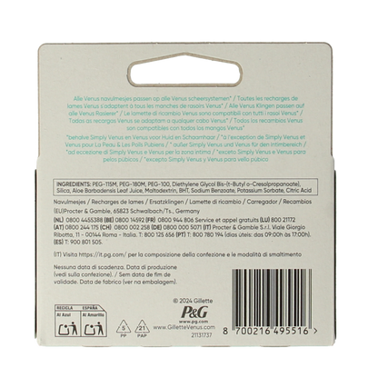 Gillette Venus smooth sensitive blades 4 Stuks