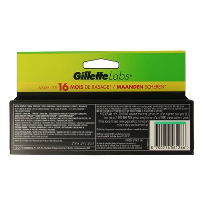 Gillette Labs blades 8 Stuks