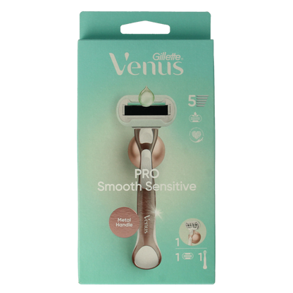 Gillette Venus deluxe smooth sensitive rosegold razor 1 Stuks