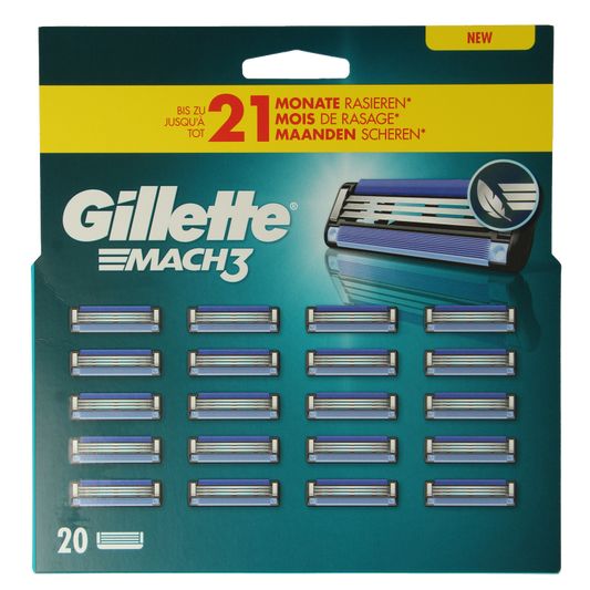 Gillette Mach3 blades 20 Stuks
