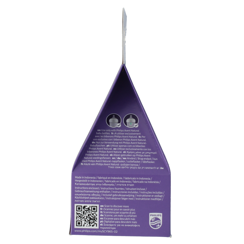 Avent Natural flesspeen 6M+ 2 Stuks