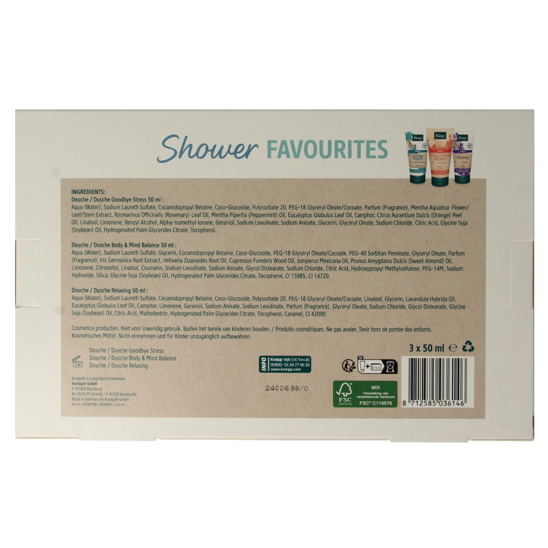 Kneipp Geschenkverpakking shower favourites 1 Set