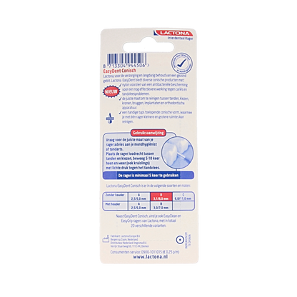 Lactona Easydent B 3.1-8mm zonder houdertje 8 Stuks
