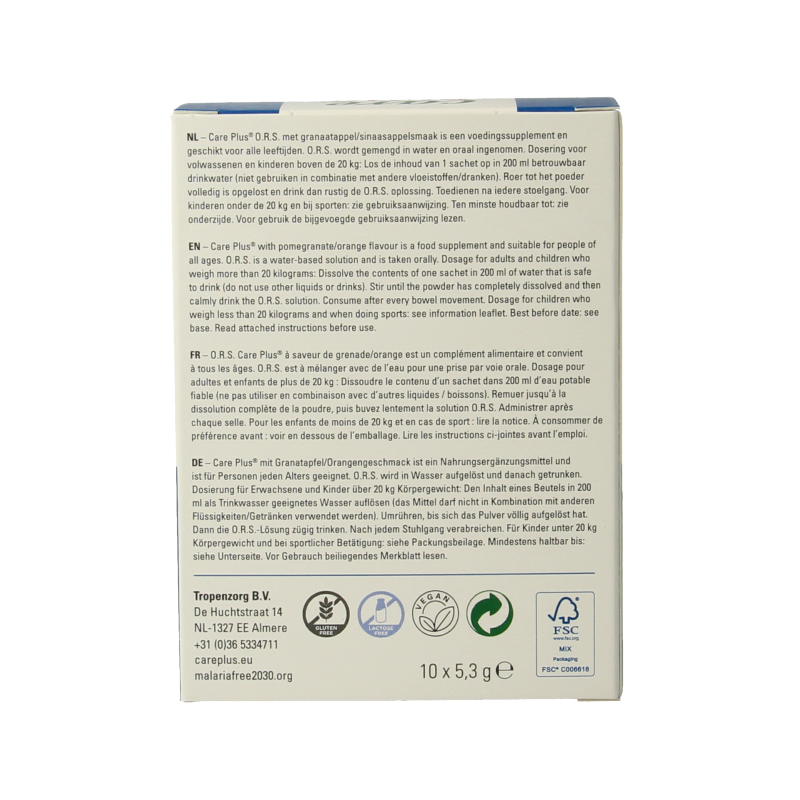 Care Plus ORS granaatappel sinaasappel 10 Stuks