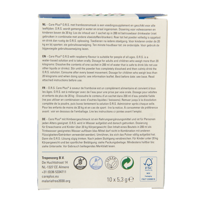 Care Plus ORS framboos 10 Stuks