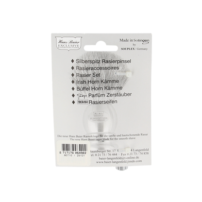 Hans Baier Veiligheidsscheermes chroom blister met 10 mesjes 1 Stuks