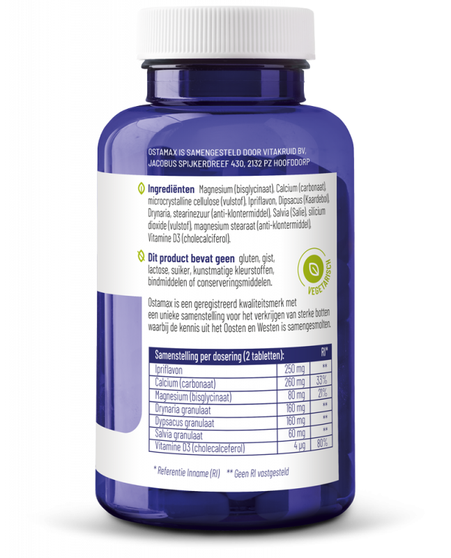 Vitakruid Ostamax met oa Calcium & Magnesium 90 Tabletten