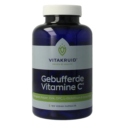 Vitakruid Gebufferde Vitamine C met oa Zink OPC Quercetine 180.00 Vegetarische capsules