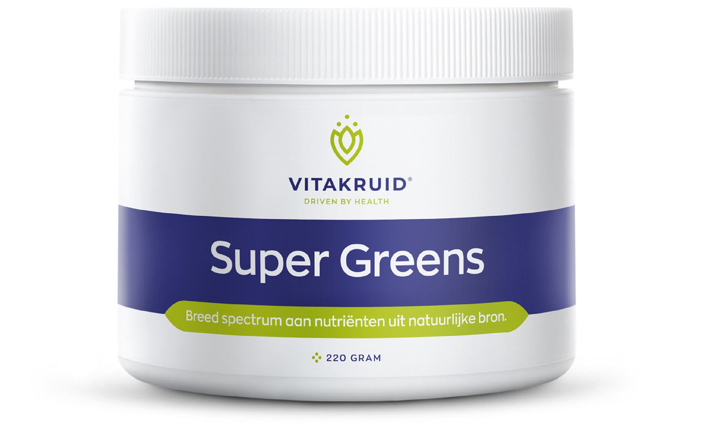 Vitakruid Super Greens 25 nutrienten oa probiotica & enzymen 220 Gram