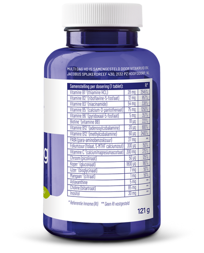 Vitakruid Multi Dag HD 100% Vegan 90 Tabletten