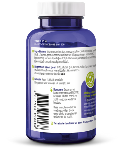 Vitakruid Multi Nacht 100% Vegan 90 Tabletten