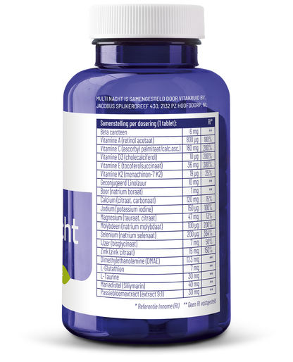 Vitakruid Multi Nacht 100% Vegan 90 Tabletten