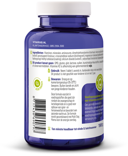 Vitakruid Multi Nacht Mama 100% Vegan 90 Tabletten