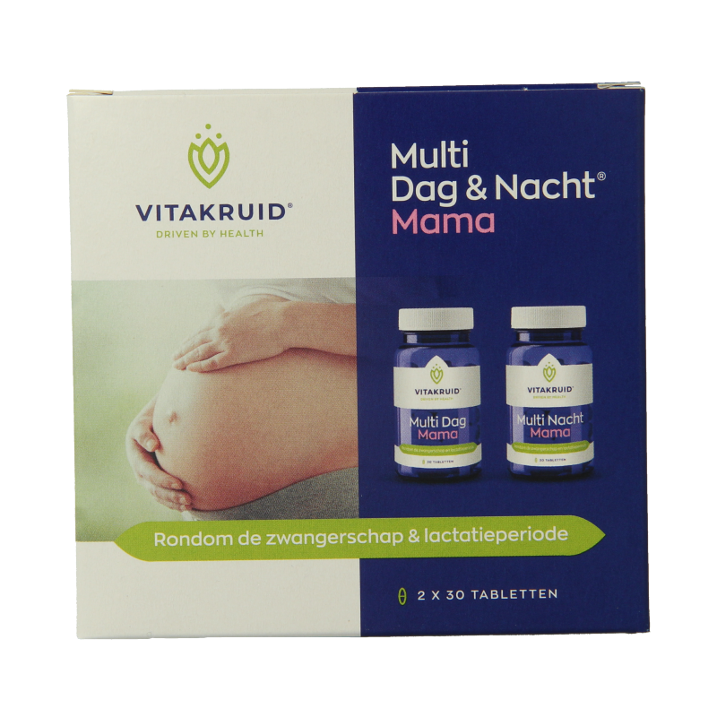 Vitakruid Multi Dag & Nacht Mama 100% Vegan 2 x 30 60 Tabletten