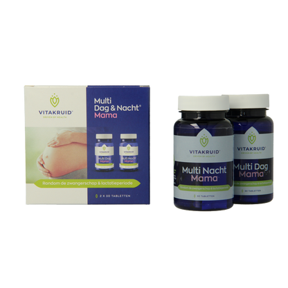 Vitakruid Multi Dag & Nacht Mama 100% Vegan 2 x 30 60 Tabletten
