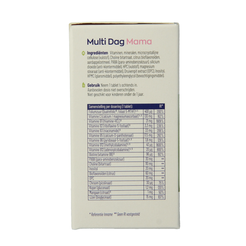 Vitakruid Multi Dag & Nacht Mama 100% Vegan 2 x 30 60 Tabletten