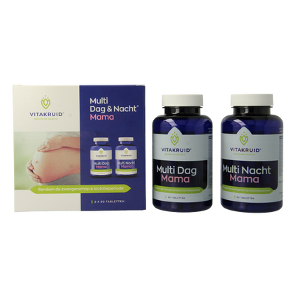 Vitakruid Multi Dag & Nacht Mama 100% Vegan 2 x 90 180 Tabletten