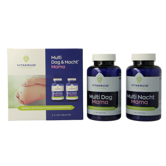 Vitakruid Multi Dag & Nacht Mama 100% Vegan 2 x 90 180 Tabletten