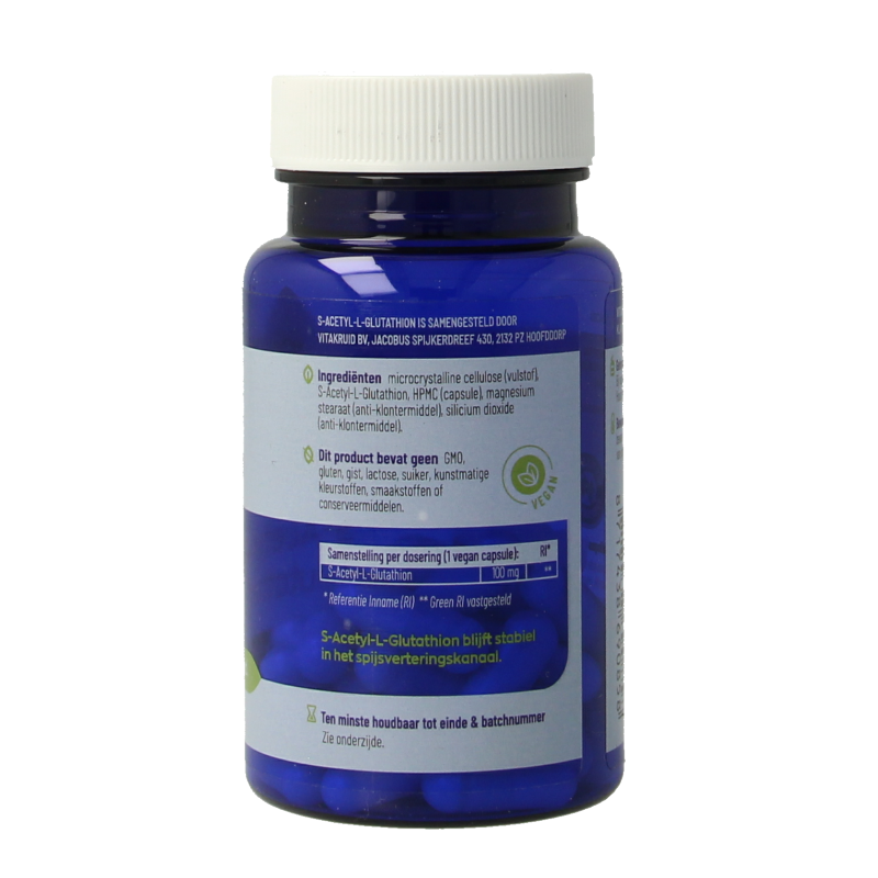 Vitakruid S-Acetyl-L-Glutathion 100 mg 30 Vegetarische capsules
