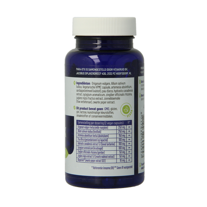 Vitakruid PARA DTX Kruidenformule oa Oregano & Knoflook 60 Vegetarische capsules