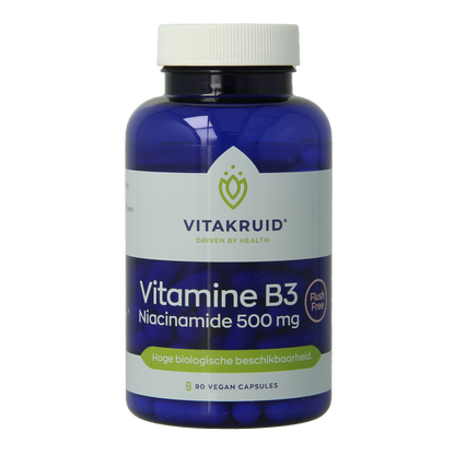 Vitakruid Vitamine B3 Niacinamide 500 mg Flush Free 90 Vegetarische capsules