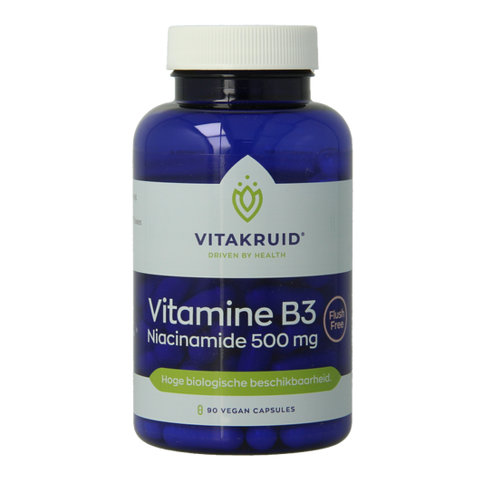 Vitakruid Vitamine B3 Niacinamide 500 mg Flush Free 90 Vegetarische capsules