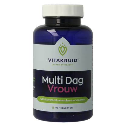 Vitakruid Multi Dag Vrouw 100% Vegan 90 Tabletten