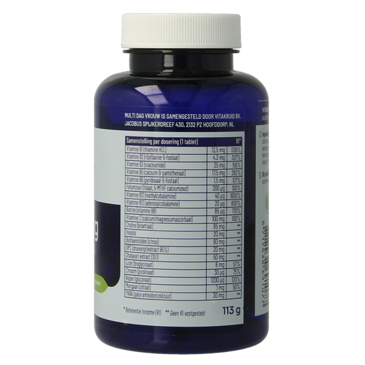 Vitakruid Multi Dag Vrouw 100% Vegan 90.00 Tabletten