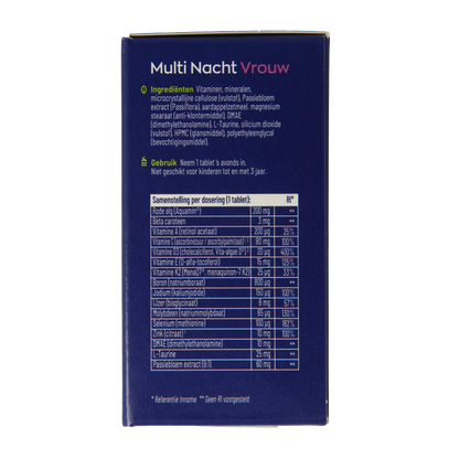 Vitakruid Multi Dag & Nacht Vrouw 100% Vegan 2 x 30 60 Tabletten