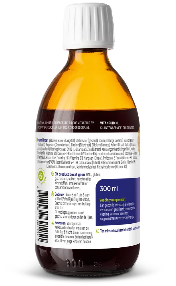 Vitakruid Multi Dag Junior 100% Vegan 300 Milliliter