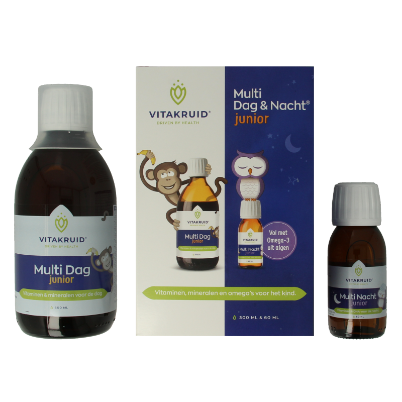 Vitakruid Multi Dag & Nacht Junior 100% Vegan 360 Milliliter