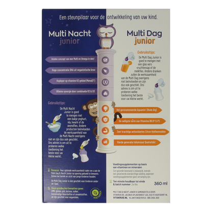 Vitakruid Multi Dag & Nacht Junior 100% Vegan 360 Milliliter