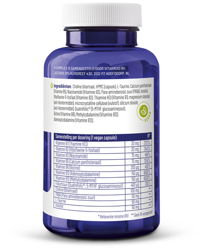 Vitakruid B-Complex actief zonder B6 90 Vegetarische capsules