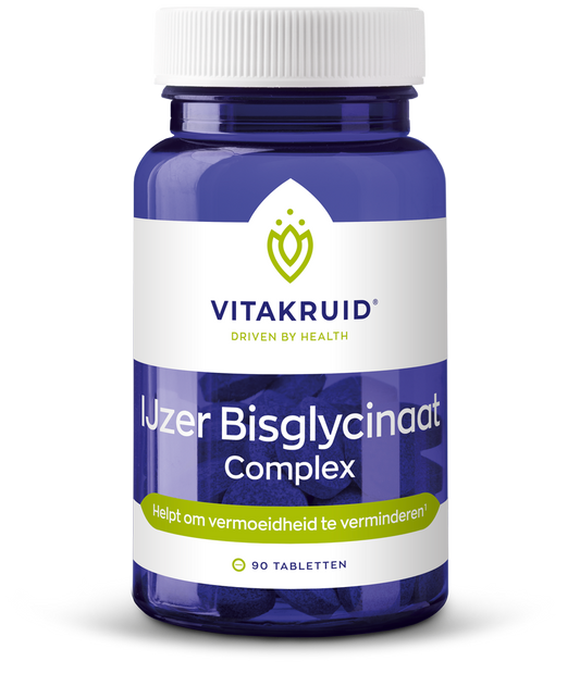 Vitakruid IJzer Bisglycinaat 28 Complex oa Koper Vitamine C 90 Tabletten