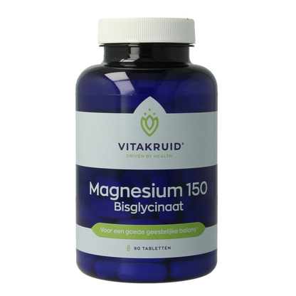 Vitakruid Magnesium 150 Bisglycinaat met 200mg L-Taurine 90 Tabletten
