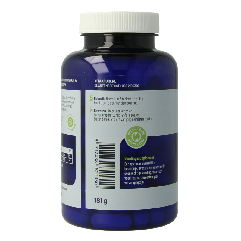 Vitakruid Magnesium 150 Bisglycinaat met 200mg L-Taurine 90 Tabletten