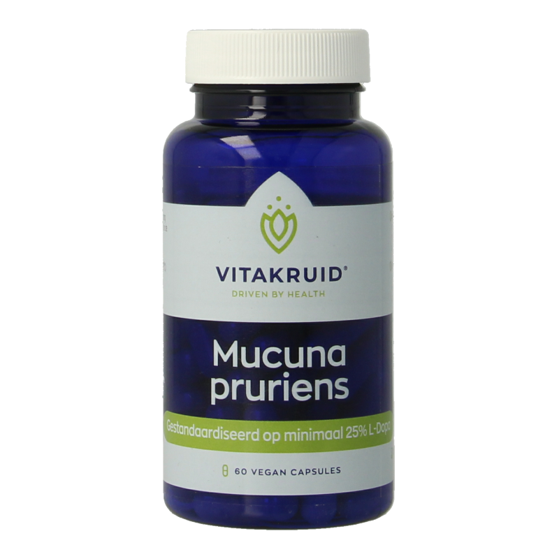 Vitakruid Mucuna pruriens 400mg minimaal 25% L-Dopa 60 Vegetarische capsules
