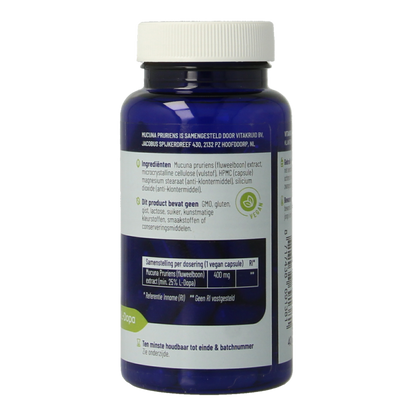 Vitakruid Mucuna pruriens 400mg minimaal 25% L-Dopa 60 Vegetarische capsules