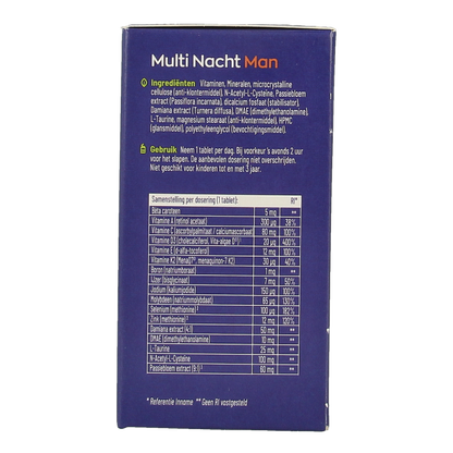 Vitakruid Multi Dag & Nacht Man 100% Vegan 2 x 30 60 Tabletten