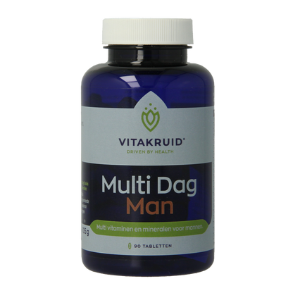 Vitakruid Multi Dag Man 100% Vegan 90 Tabletten