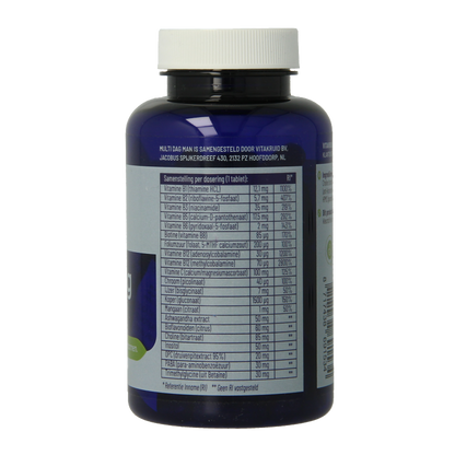 Vitakruid Multi Dag Man 100% Vegan 90 Tabletten