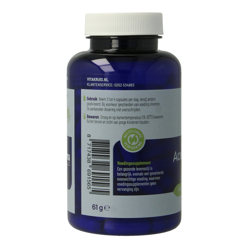 Vitakruid Acetyl-L-Carnitine 500mg 90 Vegetarische capsules