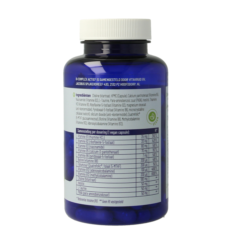 Vitakruid B-Complex Actief met L-Taurine 90 Vegetarische capsules