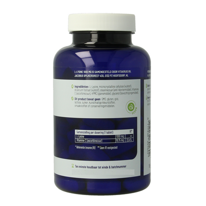 Vitakruid L-Lysine 1000mg met vitamine C 90 Tabletten