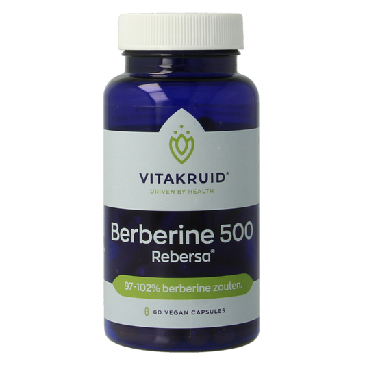 Vitakruid Berberine 500 Rebersa 97-102% berberine zouten 60 Vegetarische capsules